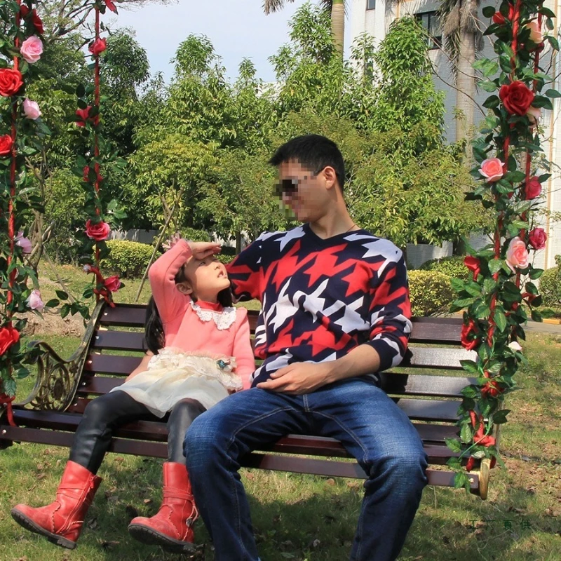 Outdoor swing Solid wood hanging chair Rocking chair Hanging basket Garden swing Leisure hanging chair Indoor