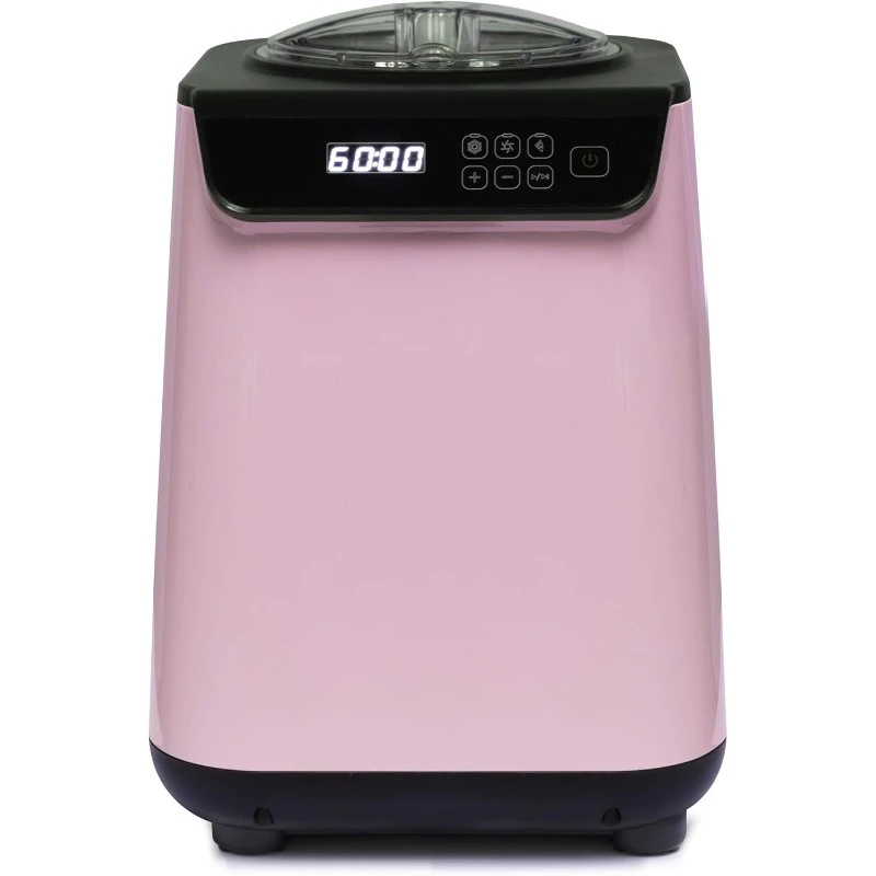 1.28 Qt. Upright Automatic Ice Cream Maker Machine with Built-in Compressor, LCD Digital Display Timer,No Pre-Freezing,