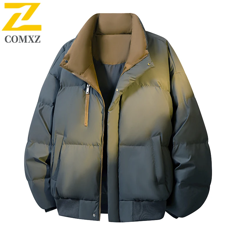 

Brand Mens Down Jacket Lapel Hiking Climbing Windproof Durable Down Coats Comfort Travel Cold Resistant Winter Quilted Jackets