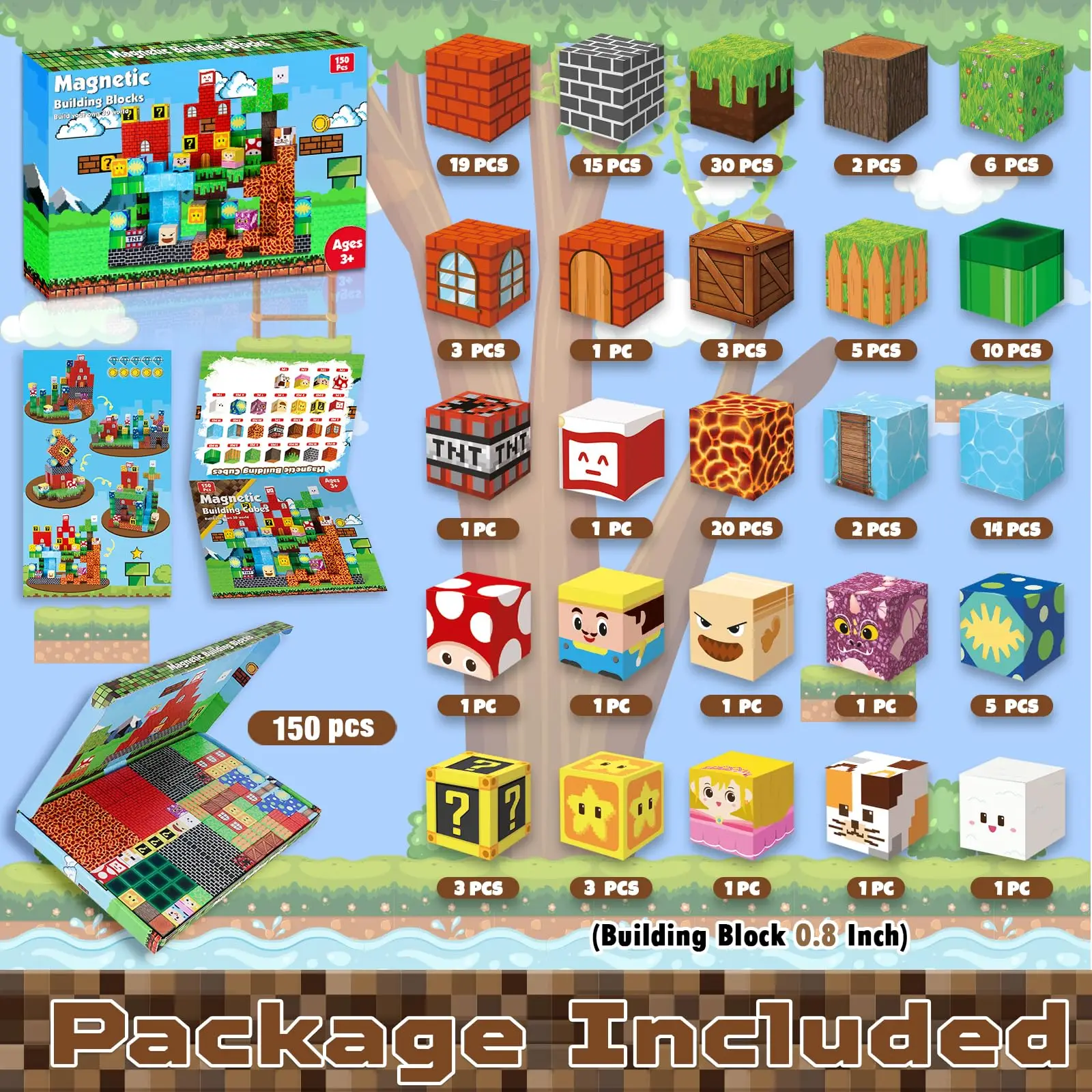 Magnetic Blocks Educational STEM Constructor for Kids, Premium Montessori Learning Building Blocks Children Toys Christmas Gift