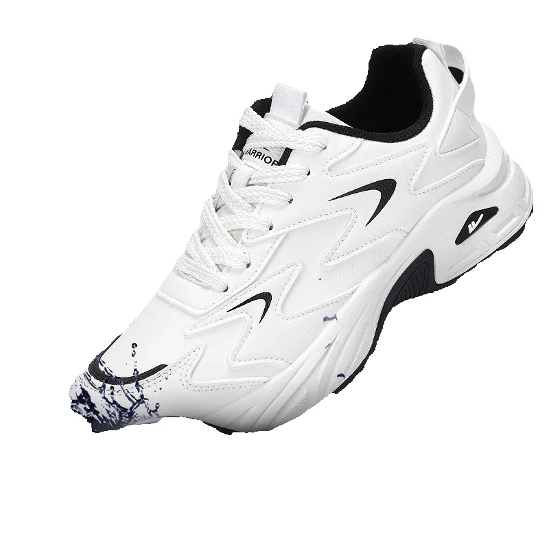Pull-back Shoes Men's Sneakers 2026 Spring New Height-increasing Trendy Black And White Dad Shoes Casual Running Shoes_vogvips.com