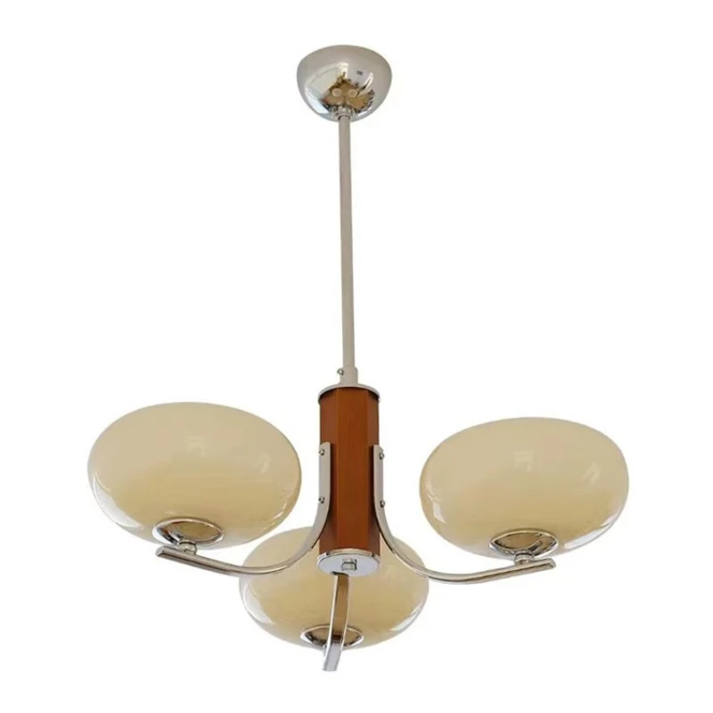 

Medieval living room chandelier French retro solid wood new hall creative simple cream style designer