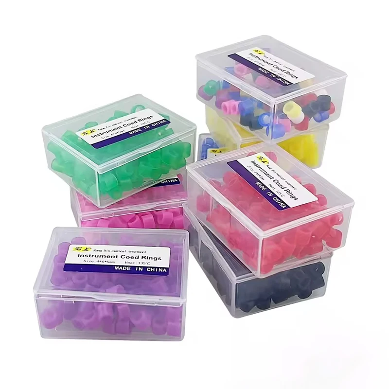 100pcs/Box Dental Code Rings Fit All Hand Instrument Marker Identification Circle Silicone Color Recognition Circle Autoclavable - view 5