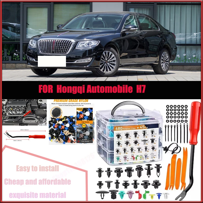 

For Hongqi Automobile H7 Chevrolet Car Plastic Retainer Clips Kit 680+45pcs Auto Fender Push Pin Car Fastener Clip Mixed Set