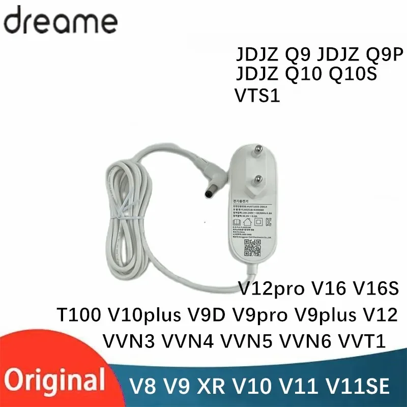 محول طاقة مع قابس الاتحاد الأوروبي للدريم ، مكنسة كهربائية لاسلكية محمولة باليد ، استبدال شاحن ، قطع غيار لـ V8 ، V9 ، XR ، V10 ، V11 ، V11SE