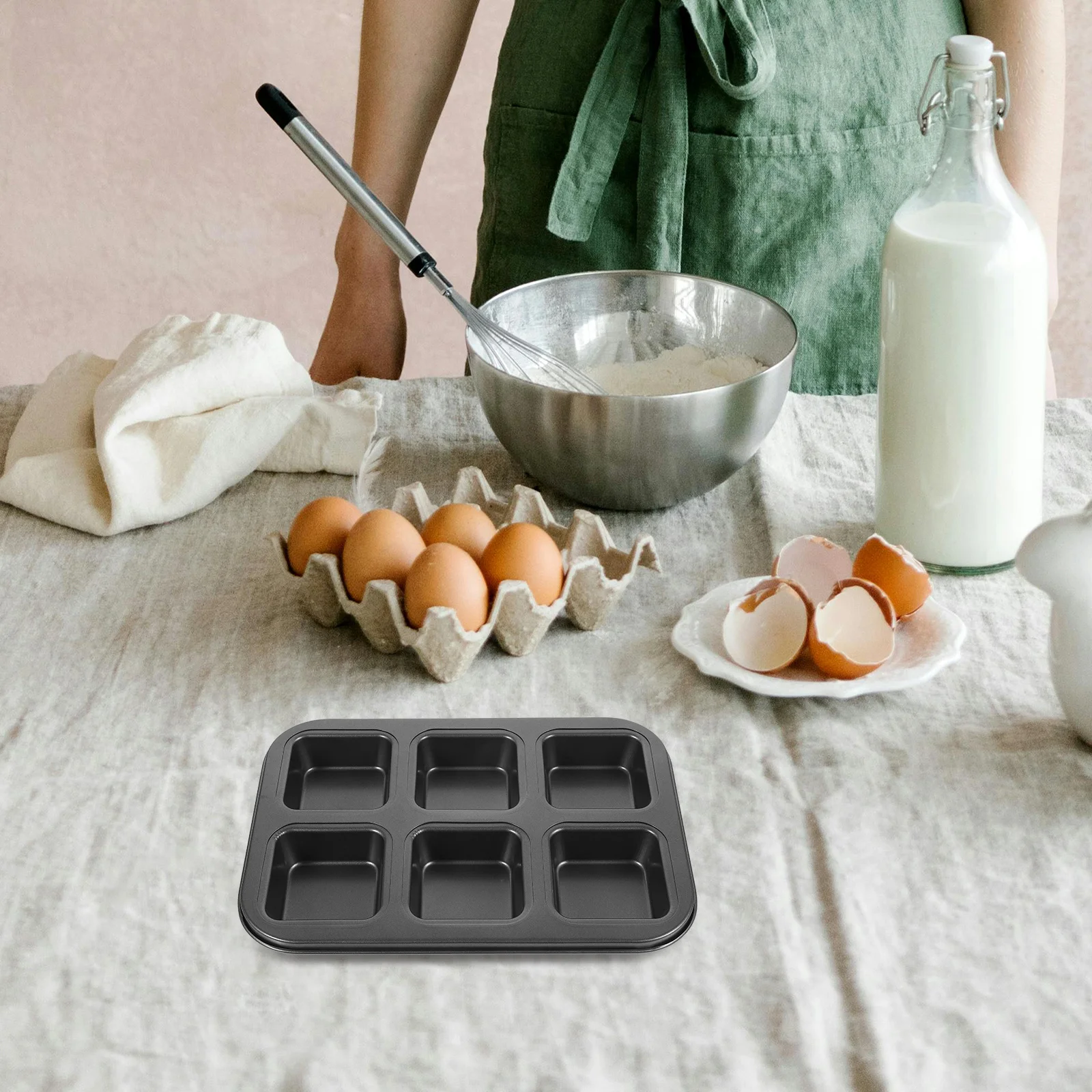 

Square Baking Pan Non-Stick Heat-Resistant Kitchen Bread Mold Multi-Function Cake Loaf Pan Oven Cake Baking Mold