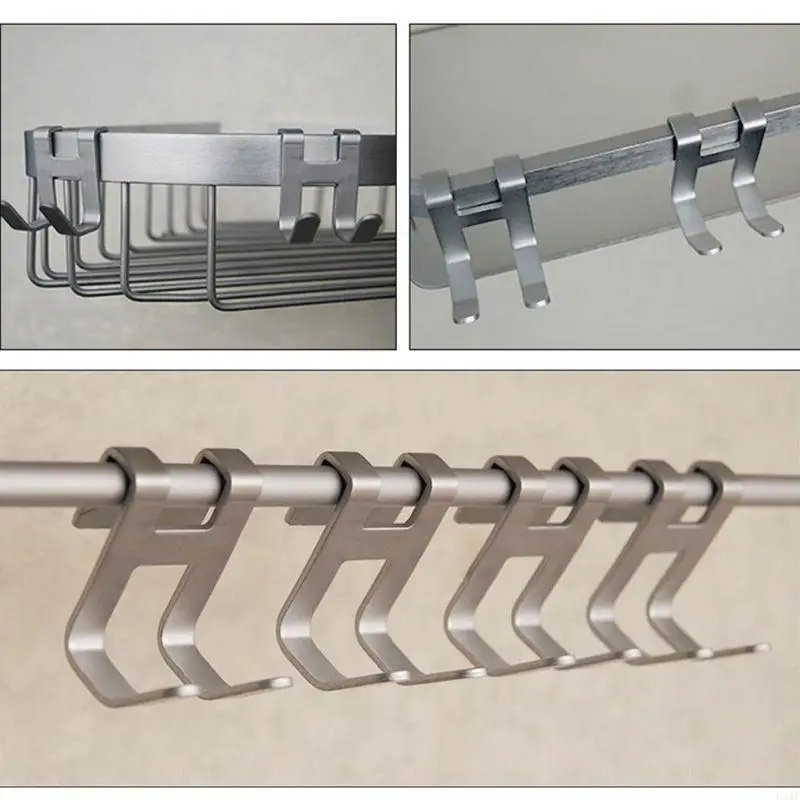 LXAF Space الألومنيوم دش معدني بدون إطار هوك الزجاج الخالي من شماعات الحامل لحامل الحامل لحامب الحمام الحمام #5