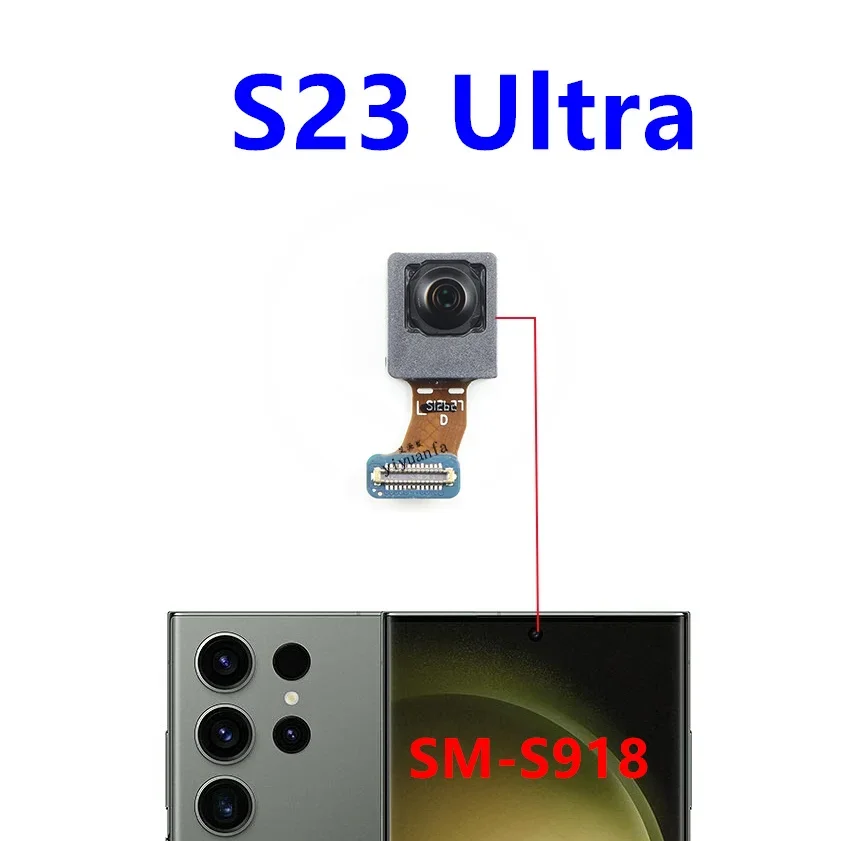 Rear Front Camera For Samsung Galaxy S23 Ultra 5G SM-S918 S918B S918U Frontal Selfie Back Backside Camera Module