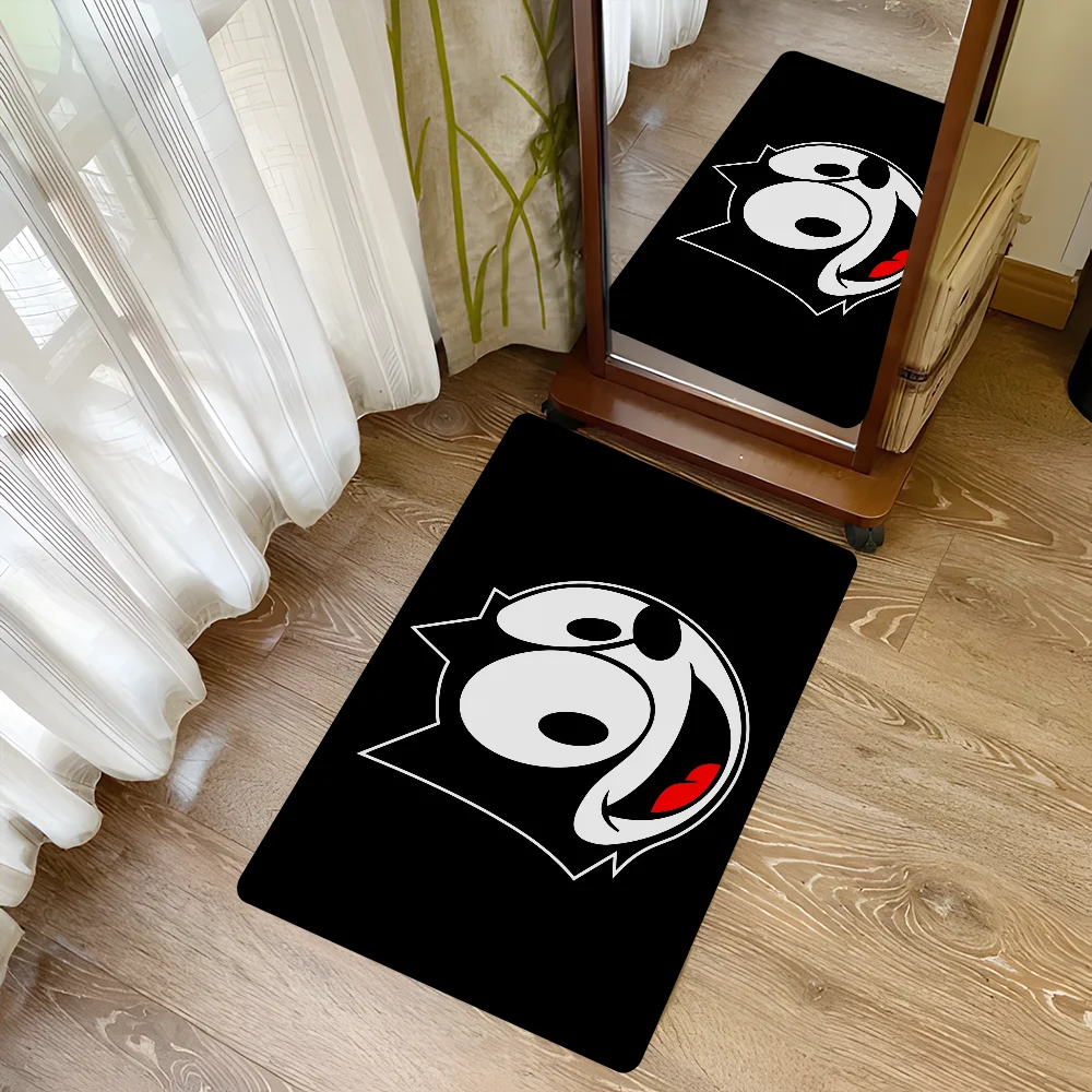 The-F-Felix-C-Cats Floor Mat Bathroom Mat Kids Room Bedroom Decoration Balcony Anti-Slip Doormat Living Room Bedside Area Rugs