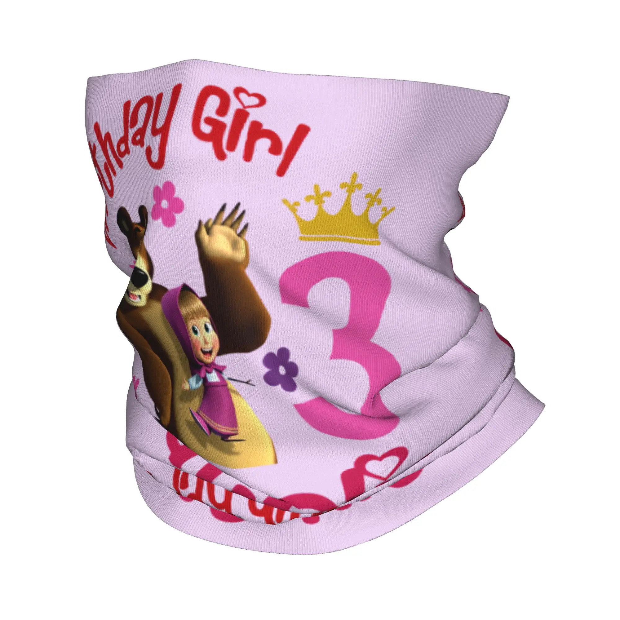 روسيا الكرتون M-Mashas و B-Bears أنيمي التلفزيون باندانا الرقبة الجراب للمشي التخييم النساء الرجال التفاف وشاح عقال أكثر دفئا