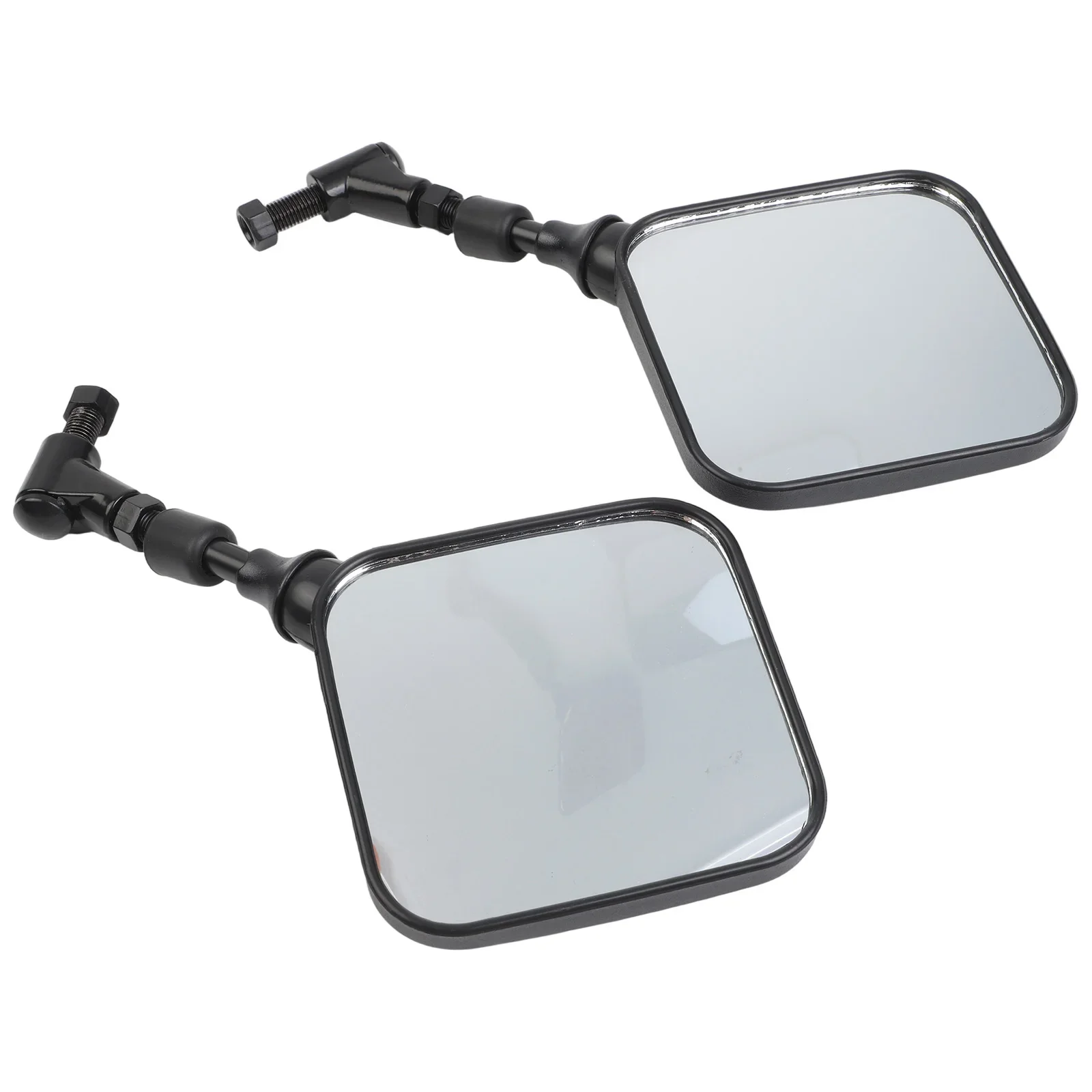 Motorcycle Rear View Mirrors 10mm For Suzuki DR 200 250 DR350 For DRZ 400 650 DR650 Handlebar Mount With Powder Coated Stem Pair