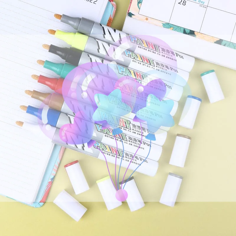 

1 шт., водостойкий маркер, ручка для рисования, автомобильная краска для ретуши, маслянистые маркеры для шин, быстросохнущая ручка для подписи, канцелярские принадлежности