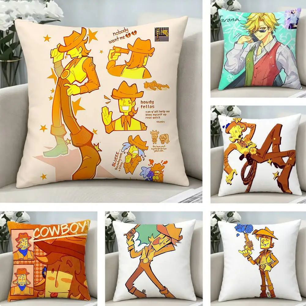 COOL Y-Yellow Deltarune   Pillow Case Pattern Printed Pillowcase For Living Room Sofa Cushion Cover