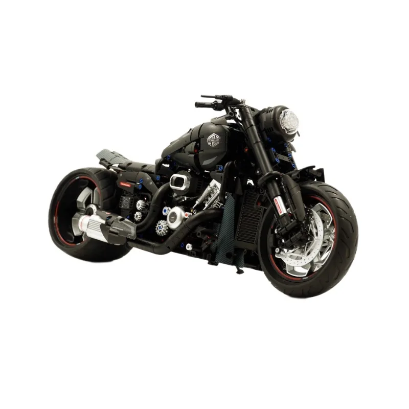 2260PCS Maßstab 1:5 Simulation Retro Motorrad Modell Bausteine Kit Kreative Montage Ornament Spielzeug Kind Urlaub Geschenk 60521