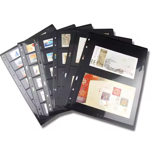 10/20PCS Stamps Lines Grid Transparent PVC Page of Stamp Album Loose-leaf Inners of Stamps Holders Not Including Cover PCCB