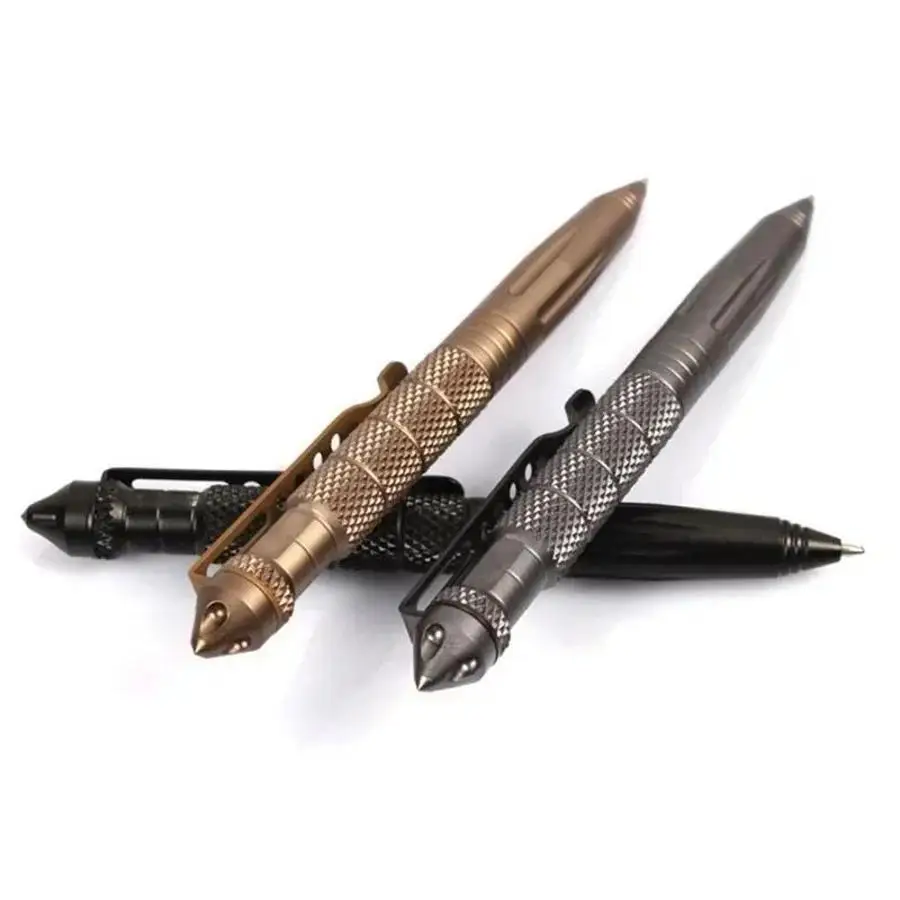 Portable Tactical EDC Pen With Glass Breaker Aluminum Alloy Emergency Writing Tool For Camping Hiking Survival Outdoor Travel