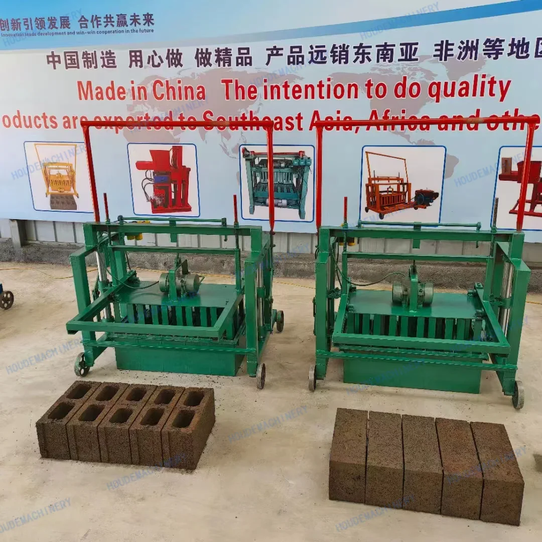 QT4-45 High Efficiency Mobile Egg Layer Manual Concrete Block Machine Best Price Interlocking Cement Brick Making Machinery