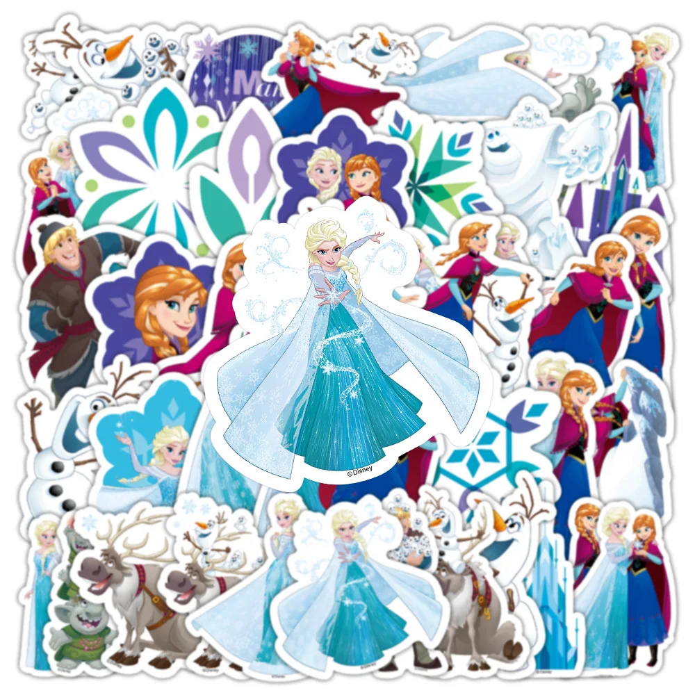 10/30/50pcs Disney Frozen Elsa Anna Princess Stickers Aesthetic Graffiti Decal for Kids Toy Laptop Phone Case Skateboard Sticker