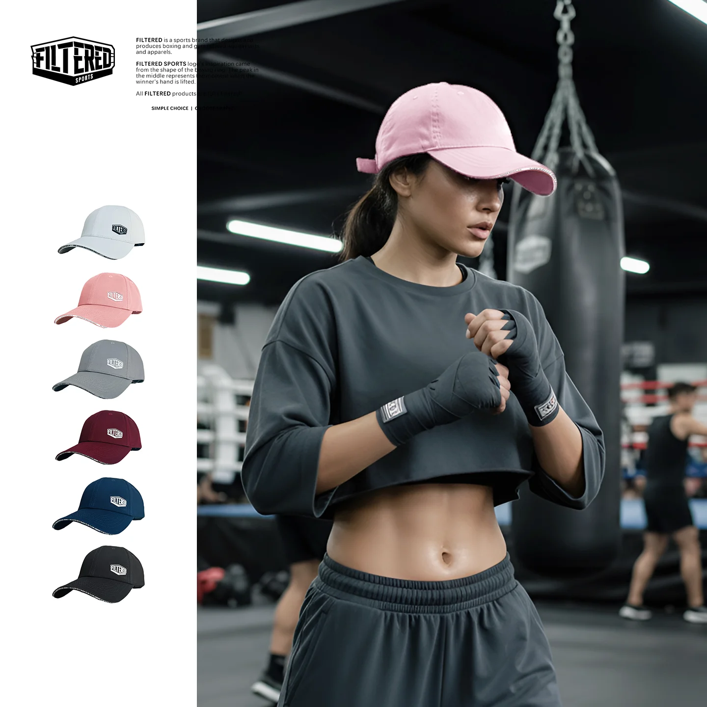 

Structured Cotton Sandwich Brim Baseball Cap with Curved Visor Men‘s’ & Women's Adjustable Snapback Hat for Sun Protection