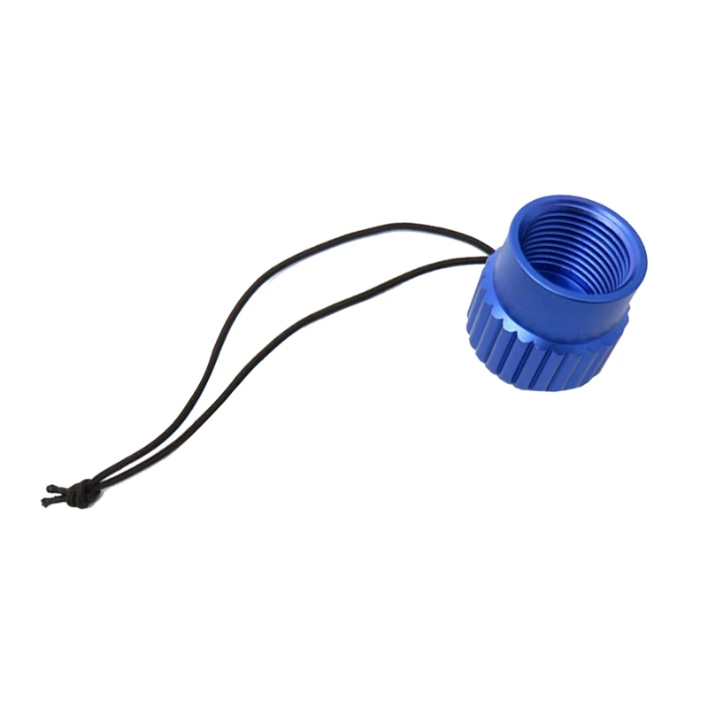 2X Scuba Diving Threaded Dust Cap Plug Cover Din 5/8-14NPS Dust Cap Tank Valve End Cap Accessory Part Blue