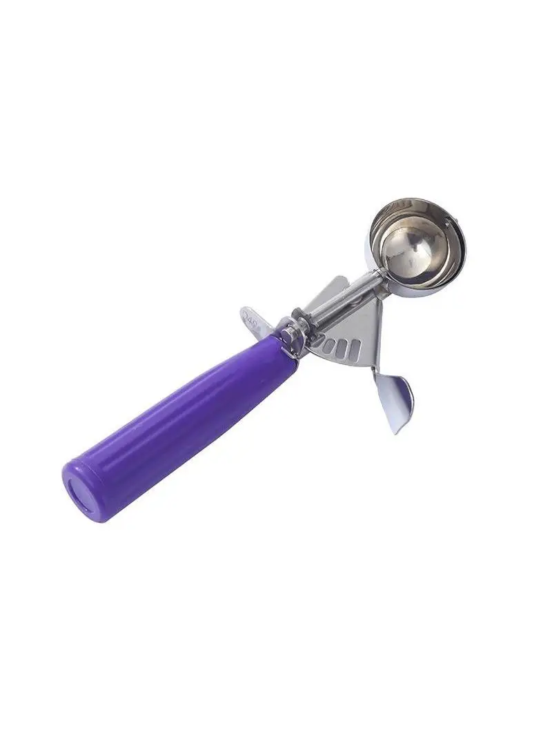 Cuchara ergonómica de mango largo para helado, herramienta de repostería, cuchara retorcida de acero inoxidable 304 para postres, helados y pudín gourmet.