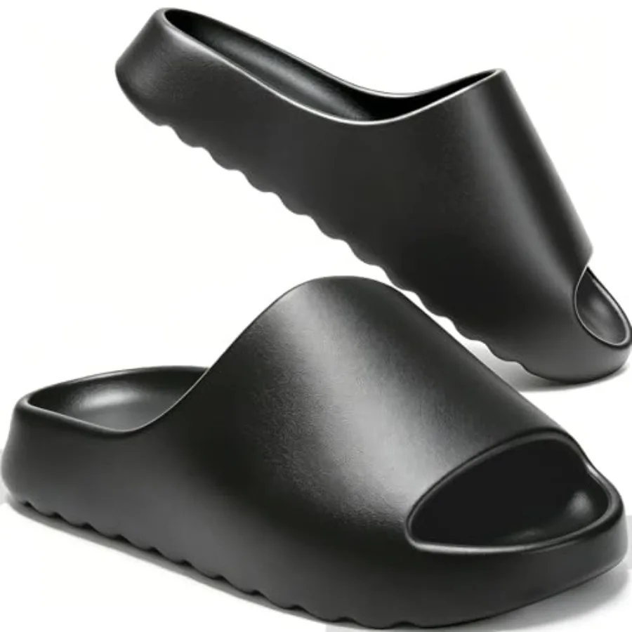 

Cloud Slides for Women, Platform Slides Slippers Men, EVA Non-Slip Quick Drying Soft Lightweight Sandals, Thick Sole Open Toe S