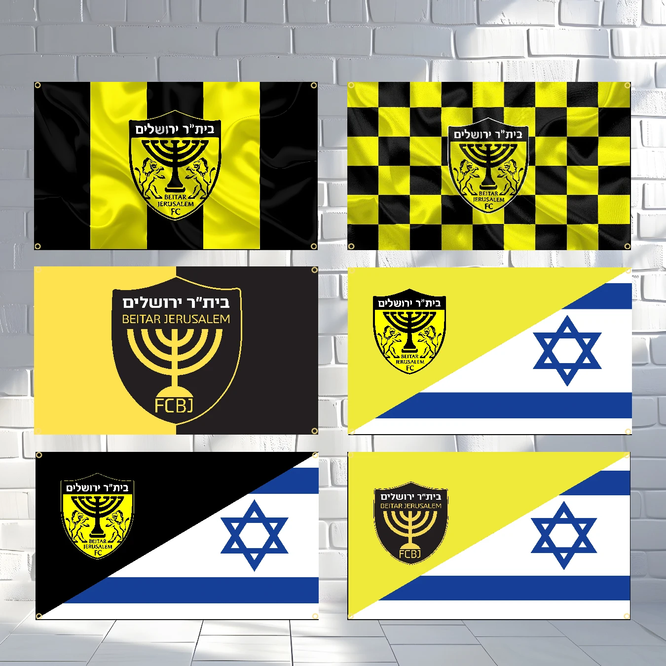 Half FC Beitar Jerusalem Half Israel Flags Polyester Printed Banner For Home Decoration