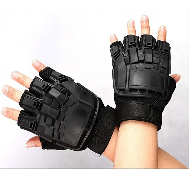 Outdoor Transformers Half Finger Gloves Sports Riding Protective Fighting Gloves Palm Protection Wear-Resistant Tactical Gloves