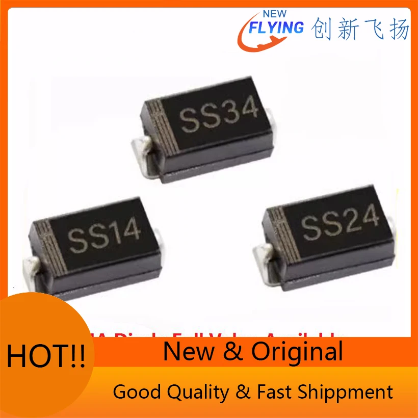 Free Ship 100PCS SS220 SS310 ES1J  IN SS14/1n5819/in5819 SS16 SS24 SS34/IN5822 SMD SMA Diode SS36/sr360 SS110