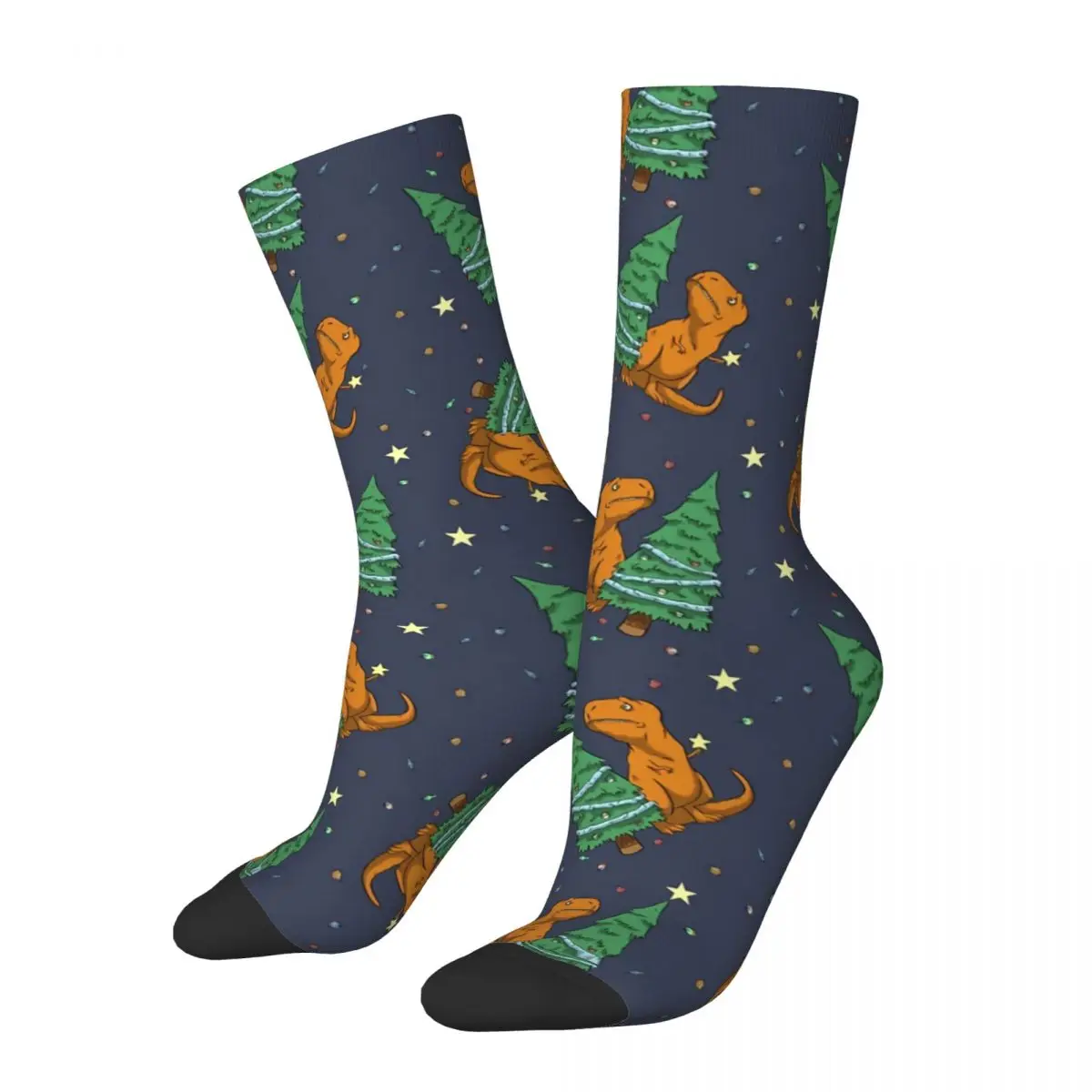 Happy Men's Socks The Struggle Dinosaurs Vintage Harajuku Street Style Seamless Crew Crazy Sock Gift Pattern Printed