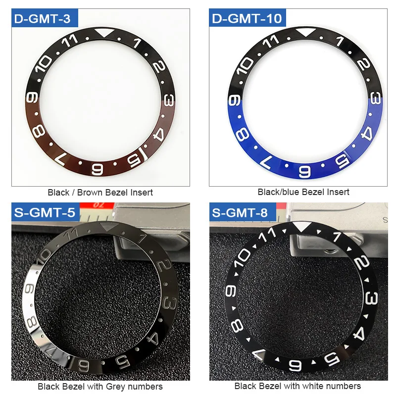 Slopping ceramic bezel insert 38*30.6mm Convex word For SKX007 009 SPRD 5 watch parts