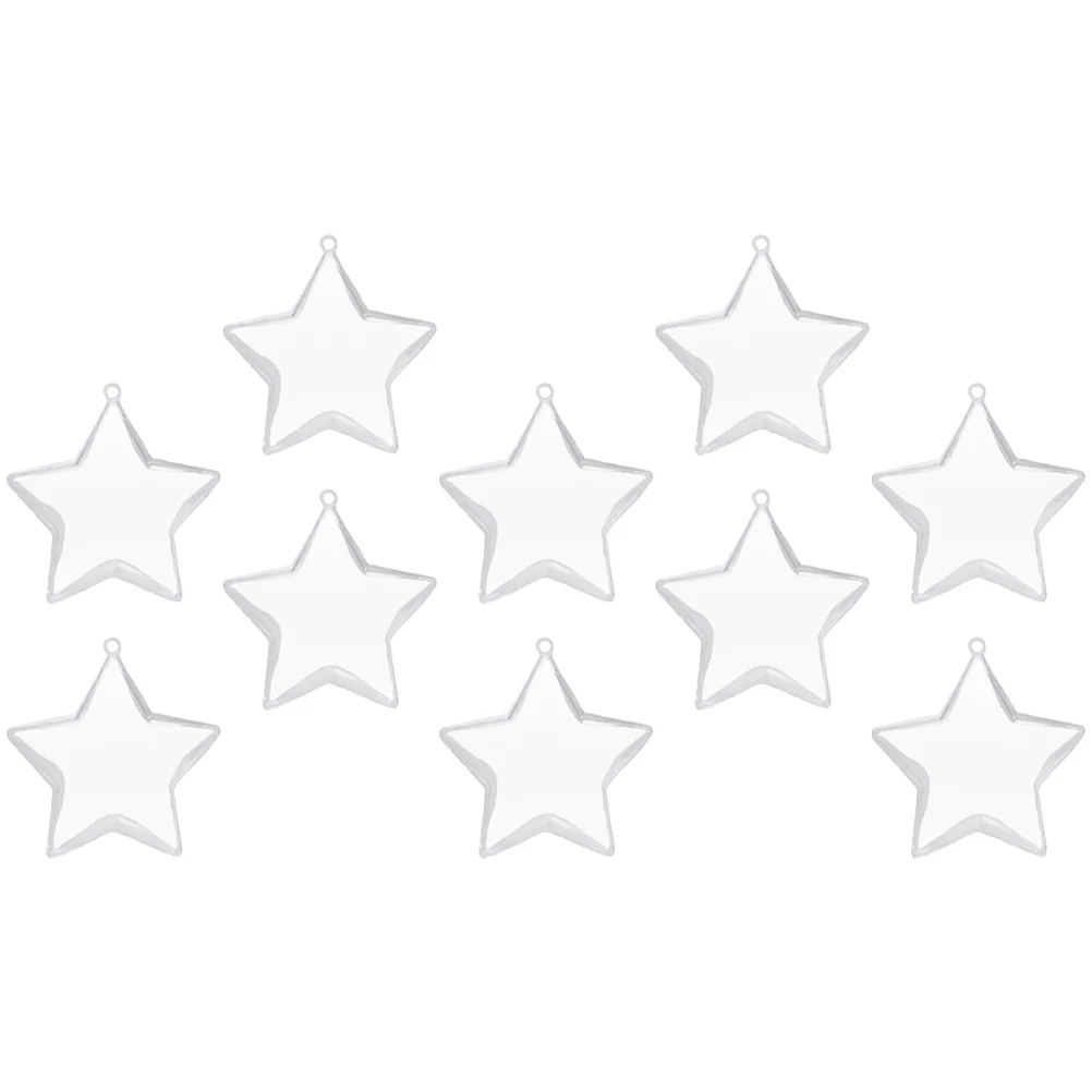 

10Pcs Clear Plastic Christmas Xmas Tree Hanging Decorations Clear Ornament Balls Christmas Home Decor