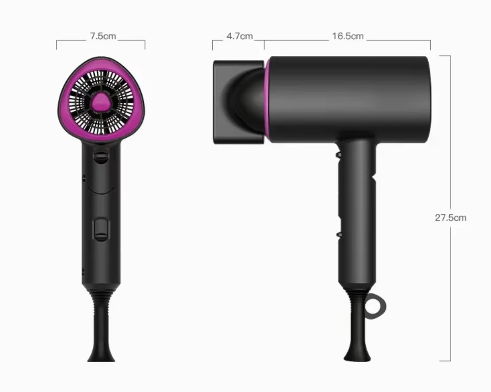 Foldable Multi Gear Adjustment Hair Dryer High-Power 1800w Constant Temperature Hot And Cold Air Hair Salon Styling Machine