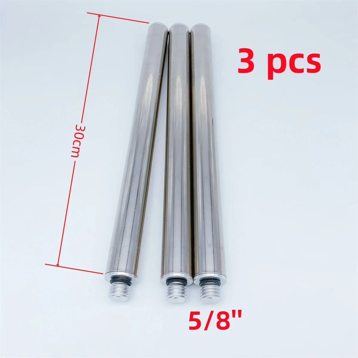 GPS RTK Stainless stee Pole Rod 30CM Yellow Antenna Pole Rod Aluminum Surveying Bracket Extension Pole 5/8 x 11 Thread Both Ends