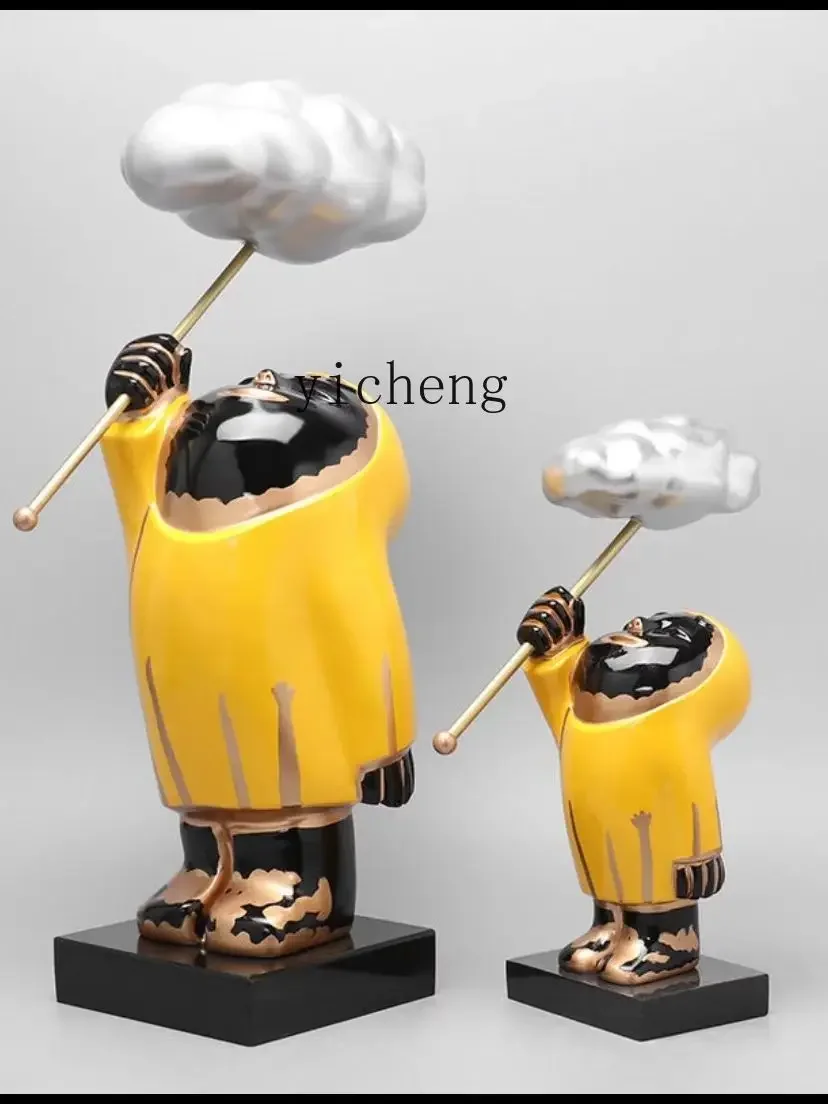 B1 Modern Creative Character Sculpture Space Art Corridor Floor Ornament