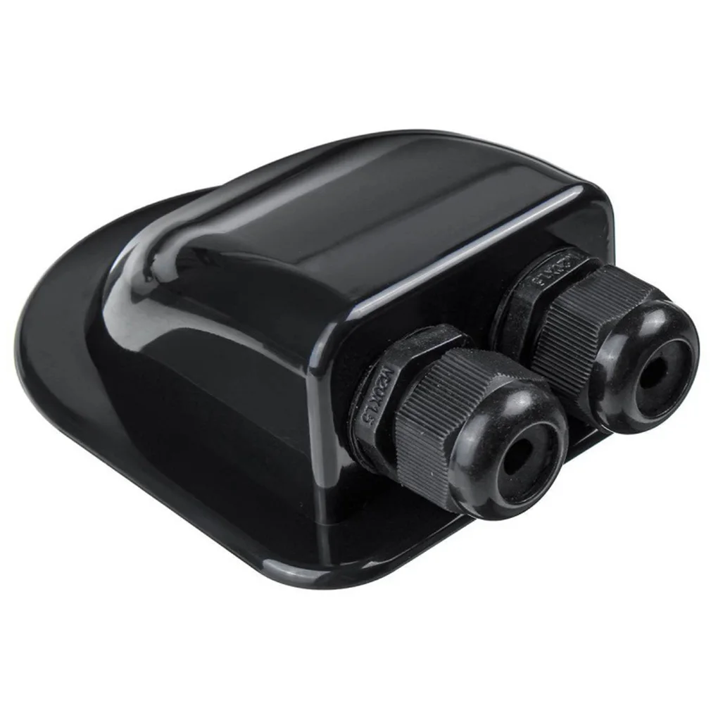 Waterproof Junction Box Double Wire Entry Gland Box Solar Panel Roof Double Hole Cable For Motorhome RV Yacht Car Accessories