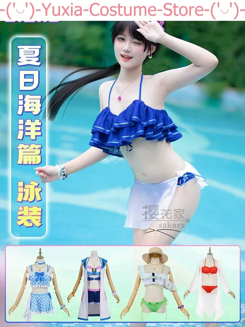 Lovelive Liella Swimsuit Summer Ocean Chapter Cosplay Costume Cos Game Anime Party Uniform Hallowen Play Role Clothes Clothing