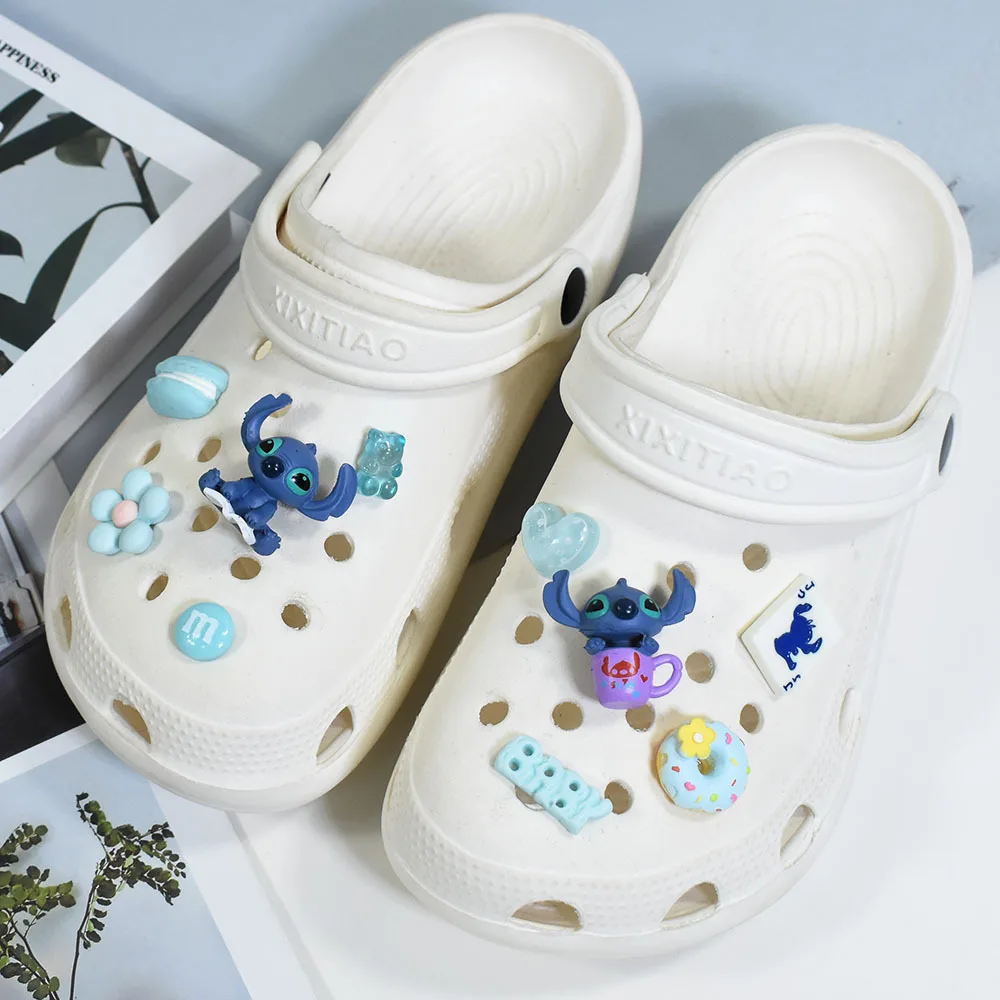 Обувные шармы MINISO Stitch DIY украшения для обуви аксессуары для сумки Bogg Сланцы Сандалии сабо детские подарки
