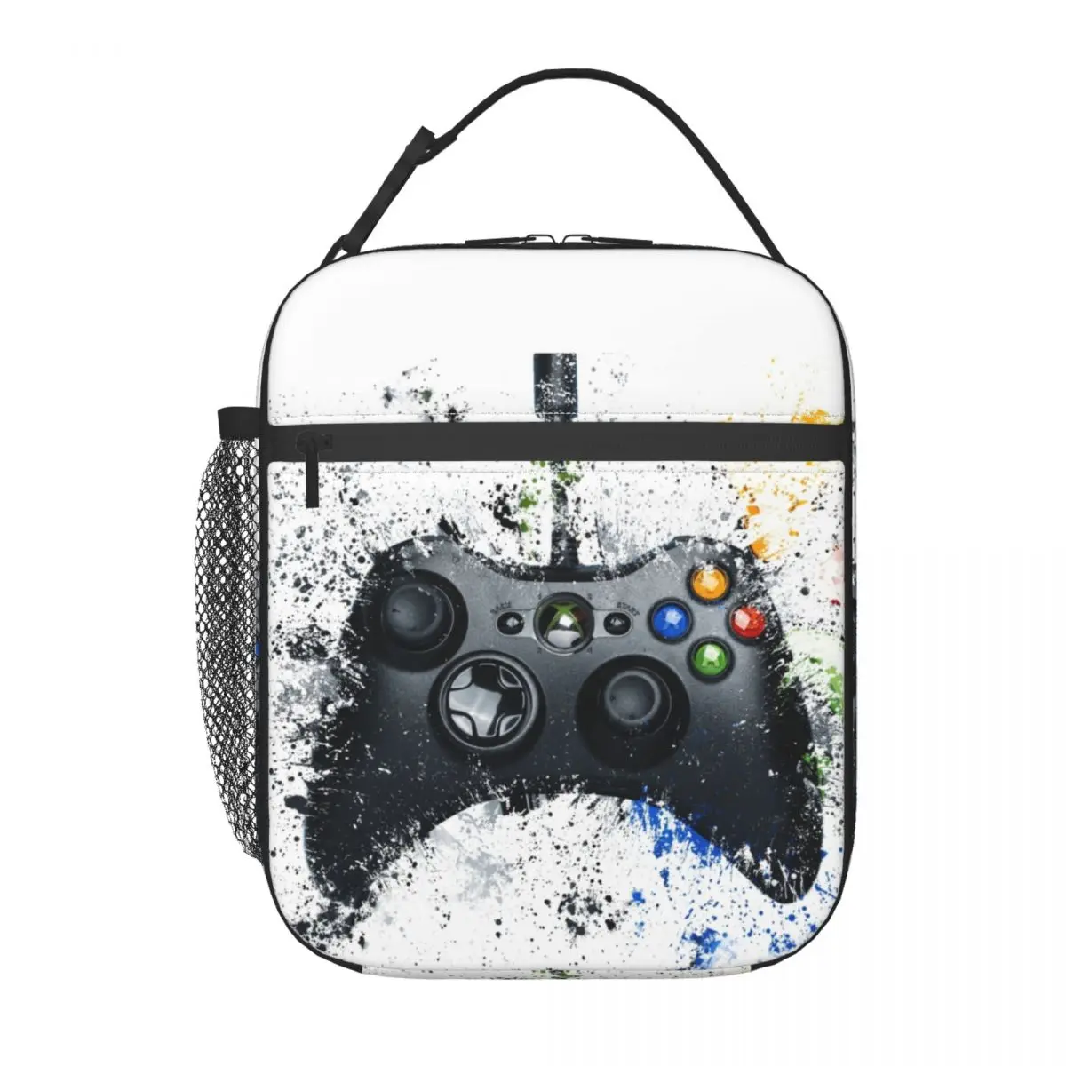 Nostalgia Gaming Controller Portable Lunch Box Leakproof Video Game Gamer Player Thermal Cooler Food Insulated Lunch Bag School