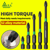 GREENERY Greener 25 50 65 70 90 150mm PH2 Screwdriver Set Anti Slip Magnetic Batch Head Cross High Hardness Hand Drill Bit Set