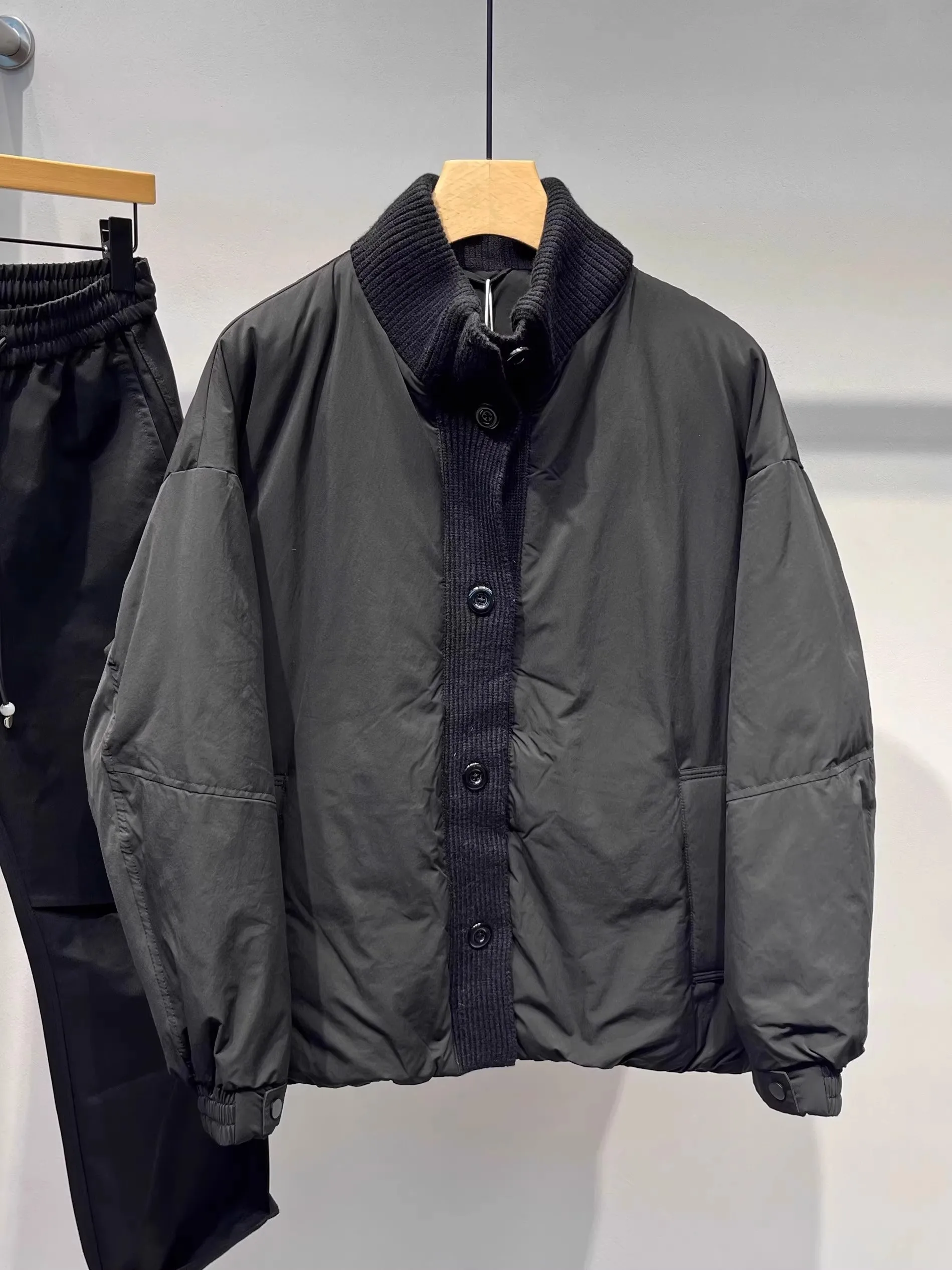 

Зимняя мужская пуховая куртка с воротником-стойкой Thiened American Sle, свободная теплая верхняя одежда из полиэфирного волокна Long Sve