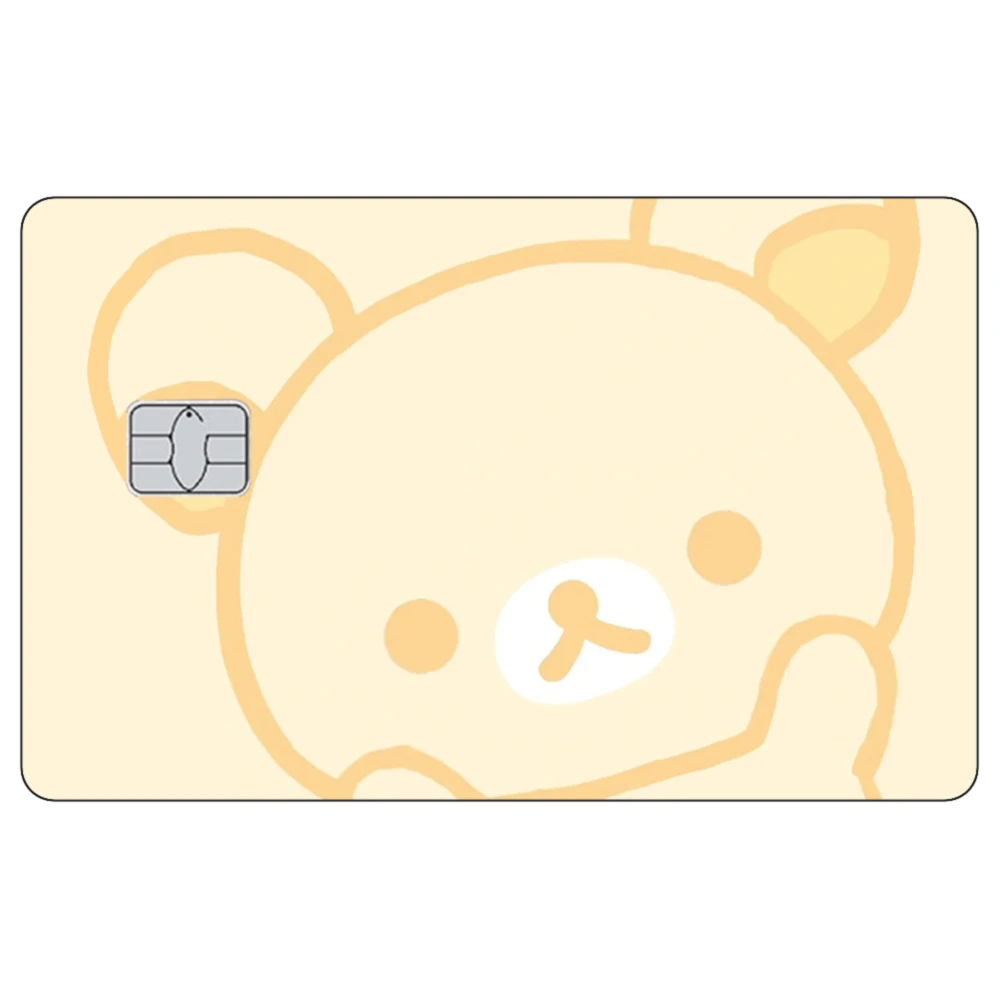 ملصقات غير لامعة لبطاقة الائتمان الكرتونية من Rilakkuma وKiiroitori لمجموعة VISA JCB و Mastercard Beautify Decorate Girl