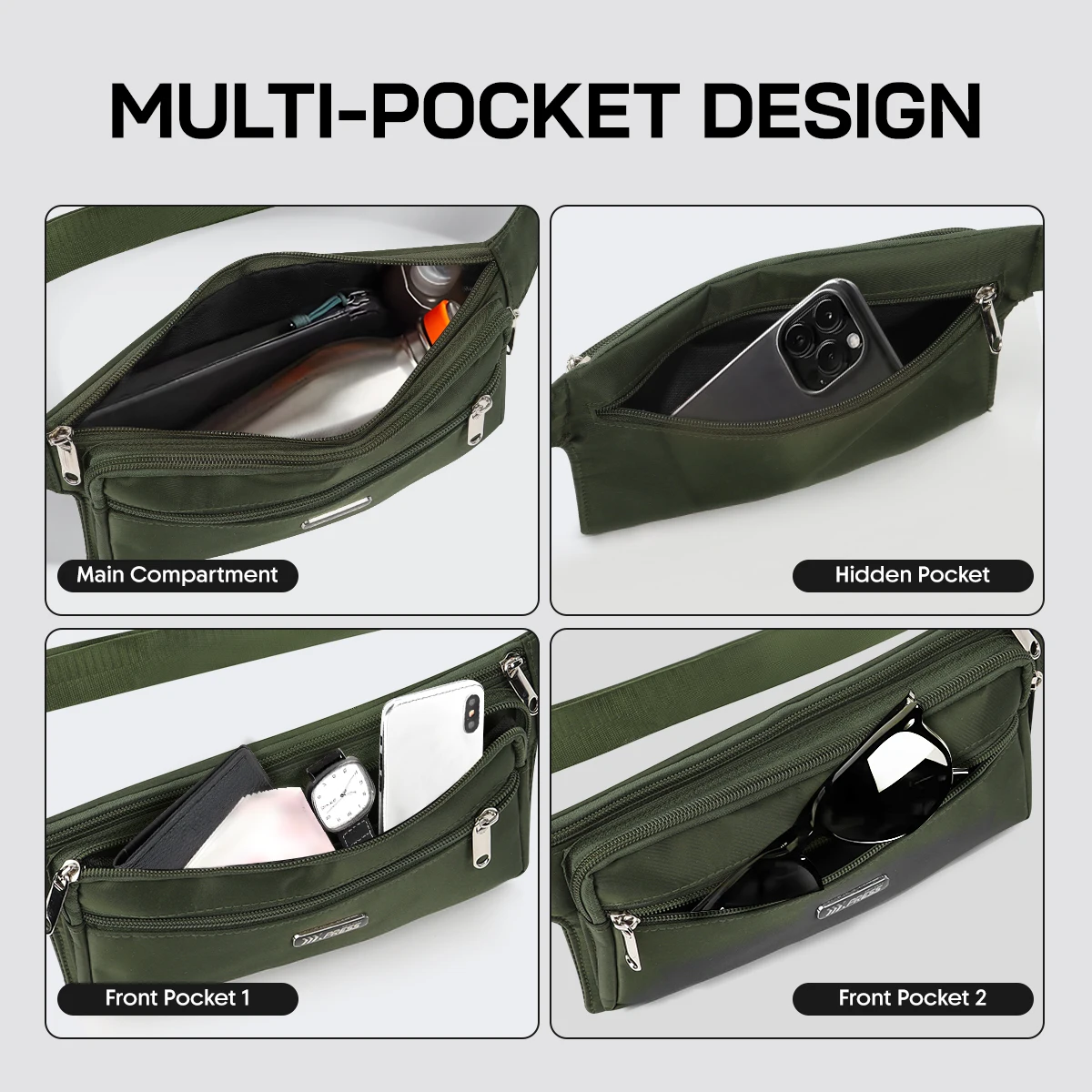 Men Outdoor Running Hiking Fitness Waist Bag Ultra-thin Mobile Phone Elastic Sports Men Belt Bag Close-fitting Mobile Phone Bags
