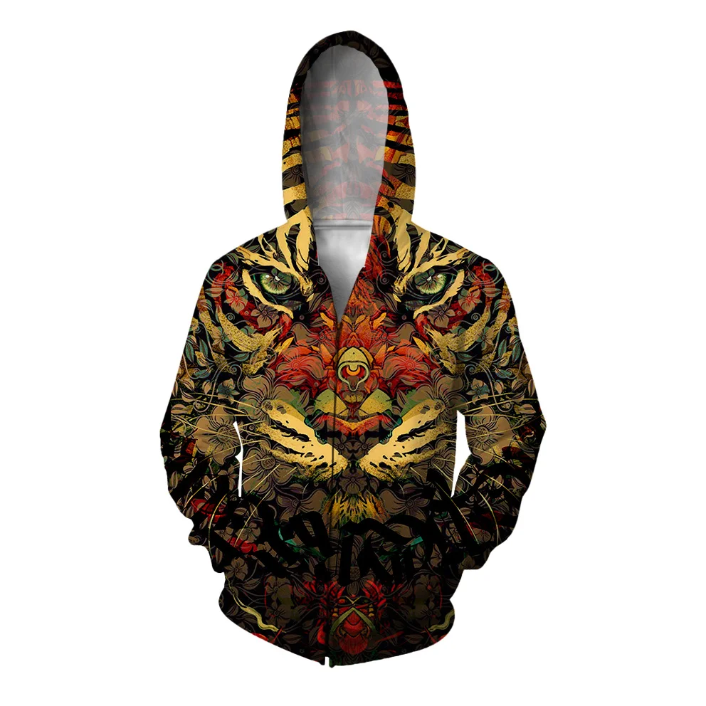 

Stylish Casual Tiger Print Men's Sweat-shirt Trendy and Versatile Mens Hoodie Personality and Comfort New in Sweatshirts Hoodies