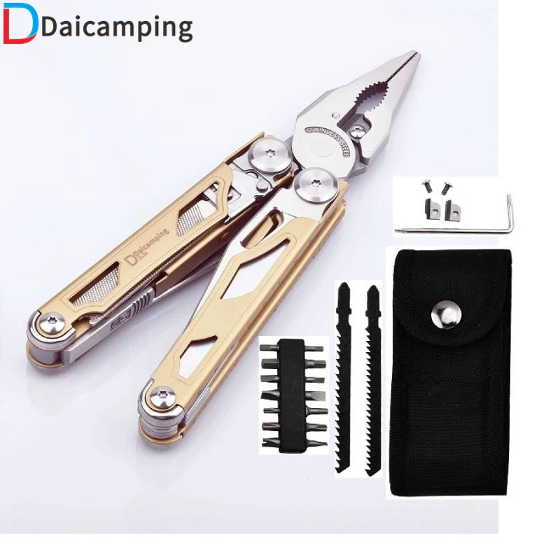 Daicamping DL30 couteau à pièce remplaçable outils multiples coupe multi-outils EDC multi-outils équipement de survie pince couteaux pliants