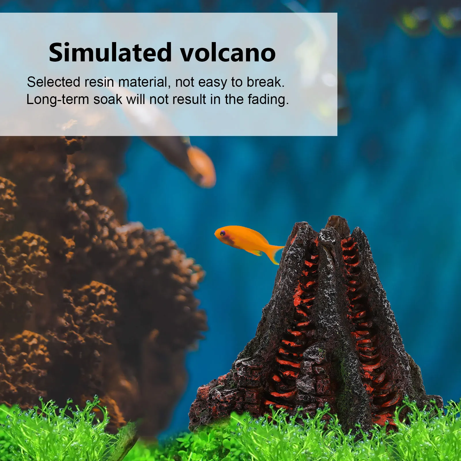 

Pneumatic Volcano Ornaments Fish Tank Volcanic Decor Decoration Mini Volcanoes for