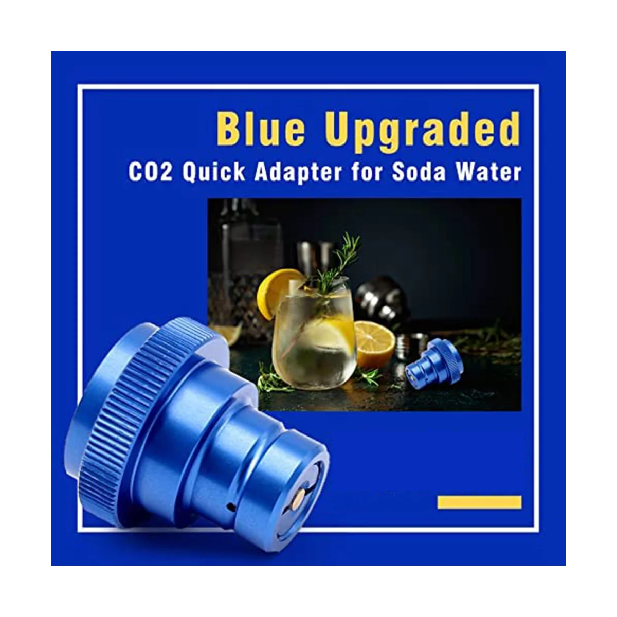 Azul atualizado adaptador rápido para água com soda Maker, conector universal, compatível com DUO, Pico, Art