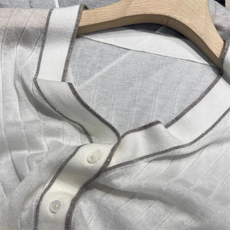 cardigan for women New elastic knitted slim fit women's long sleeved top for autumn 2026 Single breasted V-neck knitwear tops - view 6
