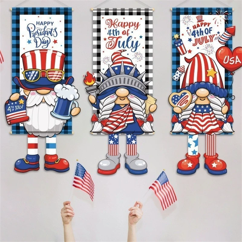 

Stars Stripes Hanging Banner Creative Printed Dwarf Flag Indoor Outdoor Party Decoration Home Decor Versatile Wall Door Hanging