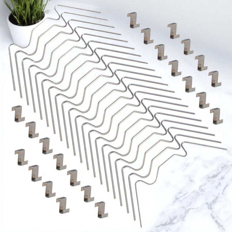 

100pcs Glass For Greenhouse Stainless Steel Fixing Clamps Glazing Clips W Clips Greenhouse Supplies Garden Tool